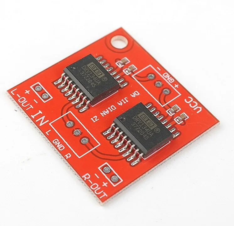 Dual Channel DRV134 Unbalanced To Balance Board Use For Balanced Input Power Amplifier Board