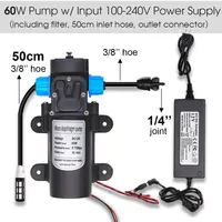Garden Greenhouse Automatic Misting Cooling Irrigation Kit 45/60/80/100W Self-Priming Pressurize Water Pump Drip Watering System 2