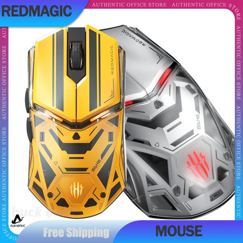 

Геймерская мышь Redmagic PAW3395, 3 режима, 2,4 ГГц, Bluetooth, беспроводная легкая мышь с RGB-подсветкой, Офисная игровая мышь для ноутбука, ПК, подарки