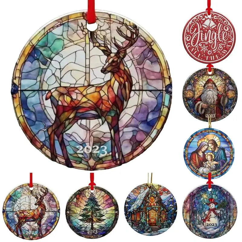 Nativity Scene Hanging Ornaments Christmas Decoration Wall Hanging Jesus Angel Easter Christ Room Home Decorations