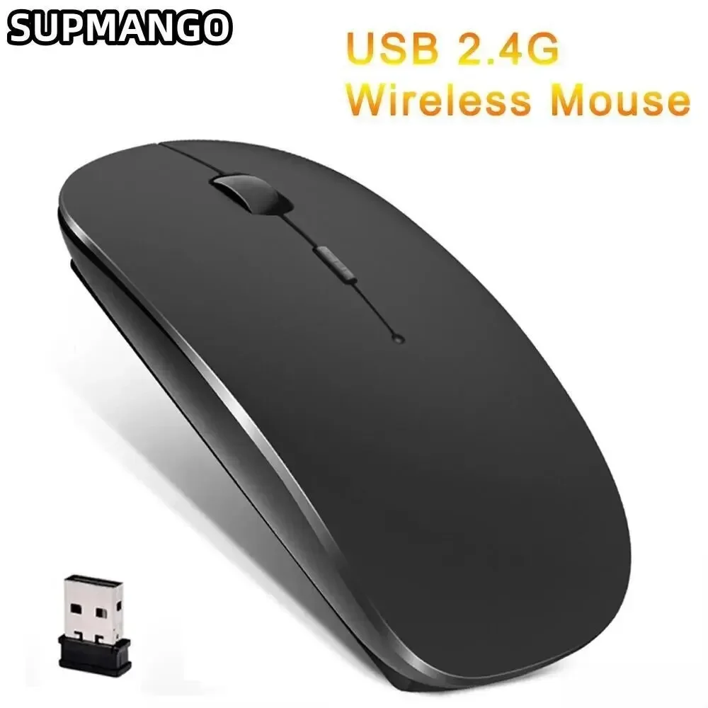Ultra Thin USB 2.4Ghz Wireless Mouse 1600DPI 4 Buttons Cordless Mice for PC Desktop Laptop Windows Computer for Wireless Mouse