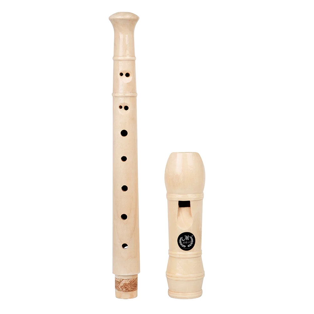 Flute Enfant Flute a Bec Avec Tige de Nettoyage Flûte à Bec Soprano  Instrument de Style Allemand Soprano 8 Trous Plastique Amovible pour Enfants  Débutants Adultes