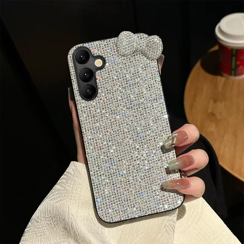 Luxury Shiny 3D Diamond Bowknot Phone Case - Lovely Soft Cover