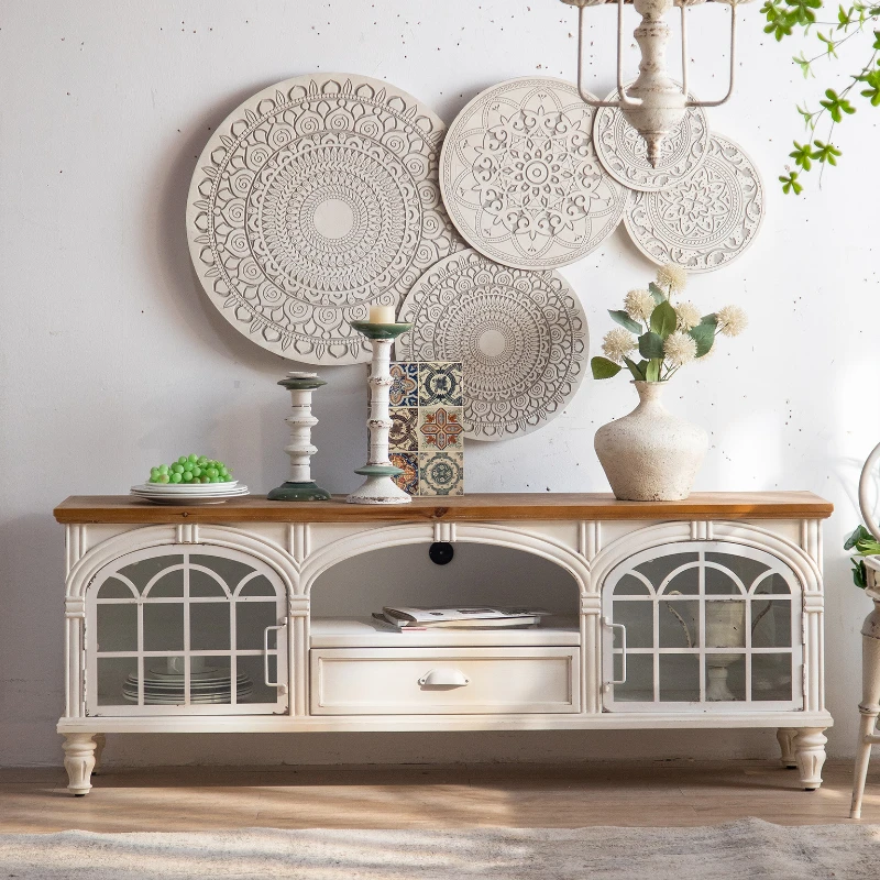 

Шкаф для кухни в гостиную, низкий шкаф для маленькой квартиры, французский боковой шкаф, домашний входной шкаф