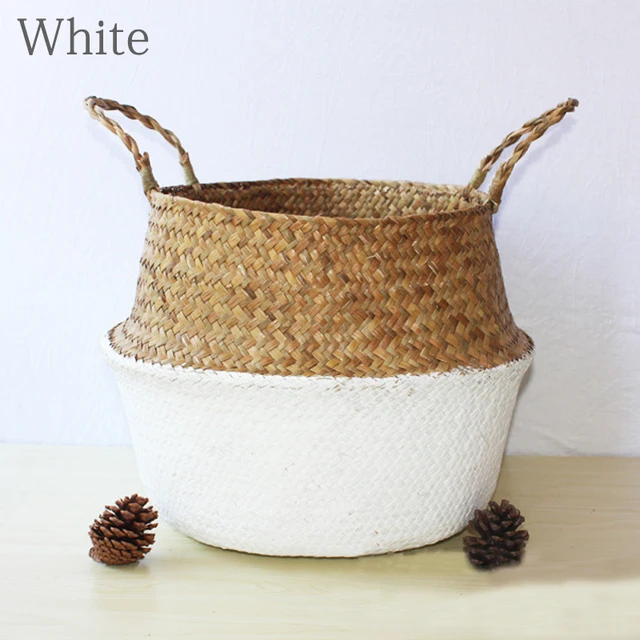 Mir de jardinière en paille tissée pour plantes, pot de fleur intérieur et extérieur, beaucoup de paniers sales, nouveau 4