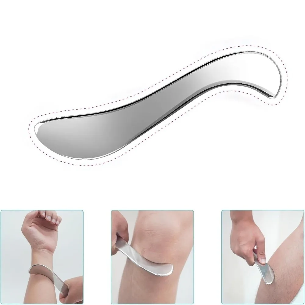 Stainless Steel Muscle Fascia Knife Multi-Functional Heavy-Duty Metal Massage Knife Muscle Scraper Tool Muscle Release