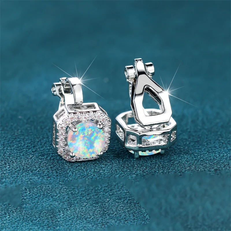 Boucles d'Oreilles Goutte 22MM v2 en Argent et Cristal Bleu Bermude Boucles d'Oreilles Goutte 22MM v2 en Argent et Cristal Bleu Bermude