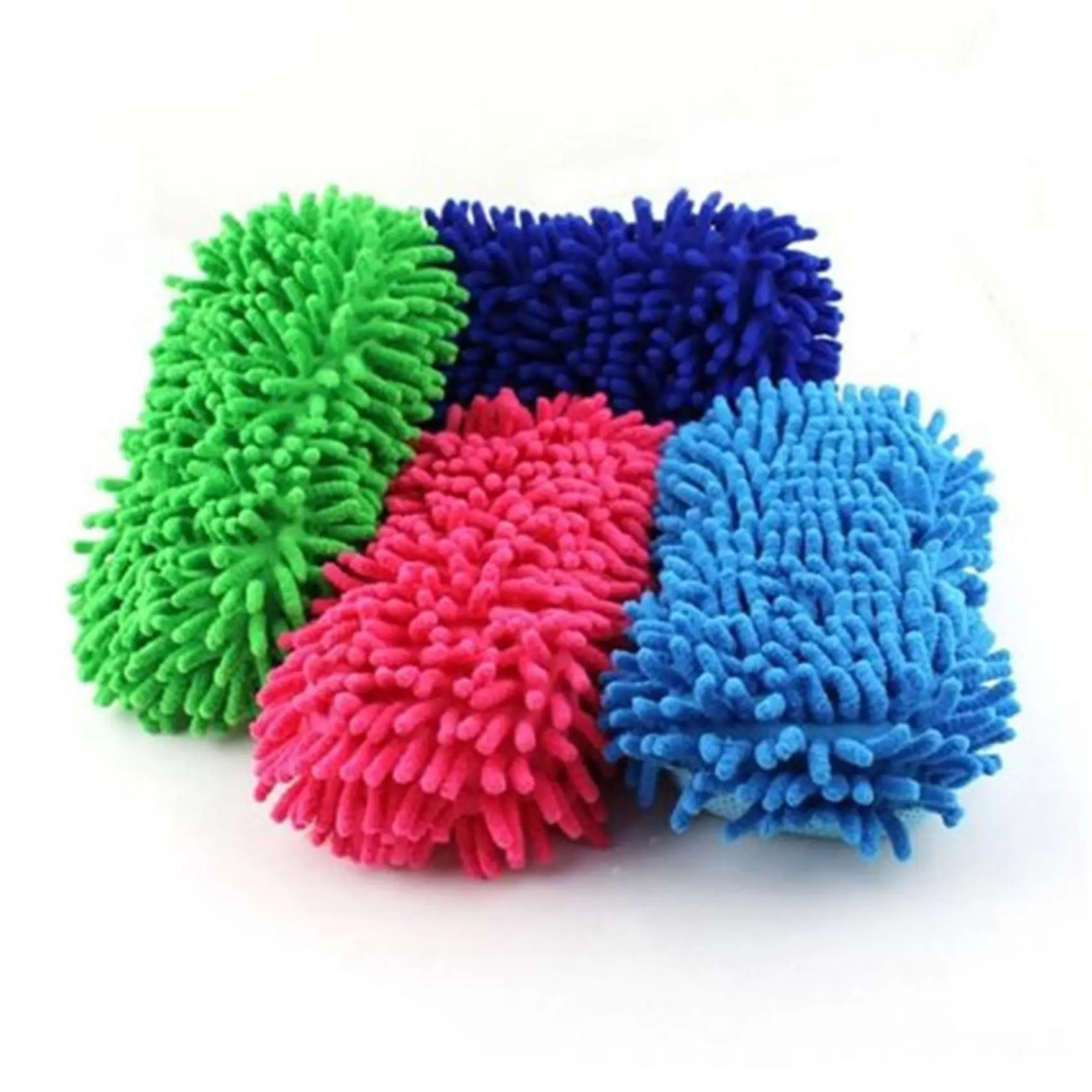 Wash Car Glove Random Color Chenille Coral Fleece Brush Wash Wiper Car Cleaning Towel Auto Dust Washer Mitt Clean Accessory