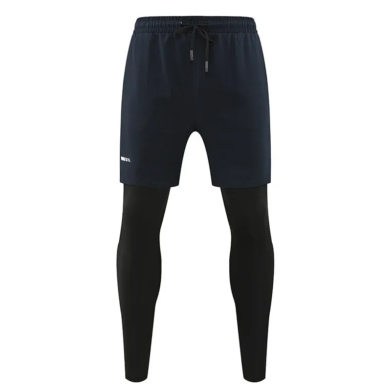Quick Dry Sports Pants Men's Fake Two-Piece Set Running Long Pants Outdoor Wear Fitness Training Spring Autumn