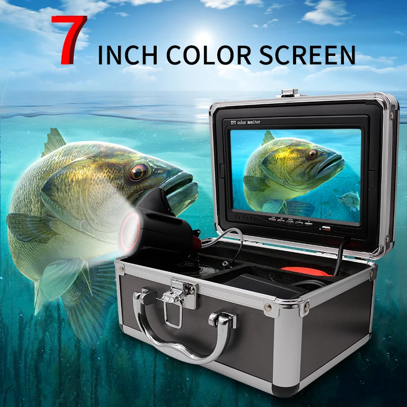 Erchang Underwater Fishing Camera 7 Inch Winter Fishing Camera 1000TVL 24pcs Light Recording Infrared Ice fishing accessories fish finder