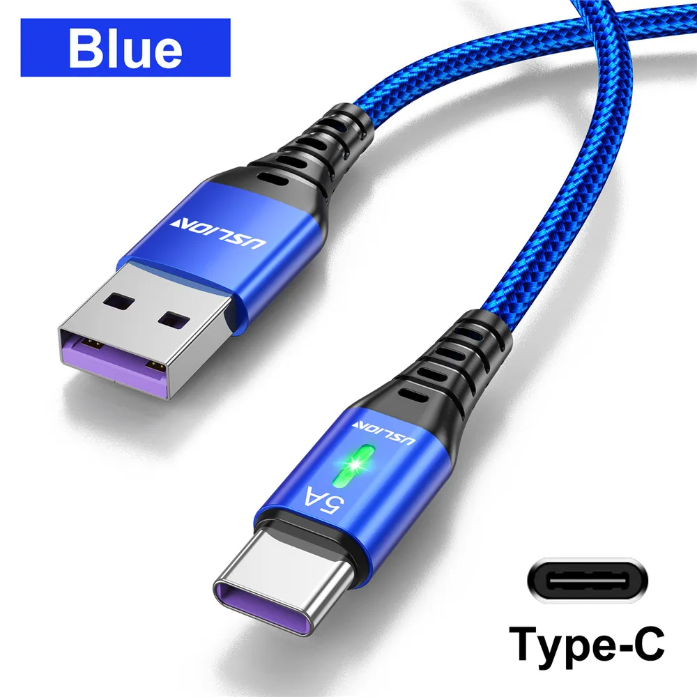 Cable USB tipo C para teléfonos Huawei, cargador de supercarga 5A 3A, 0,25,  0,5, 1,5, 2M, carga rápida 3,0, cinta C - AliExpress