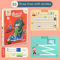 Children's Pen Control Training Pen Movement Concentration Erasable Practice Card Thinking Uzzle Baby Early Education Toys 1