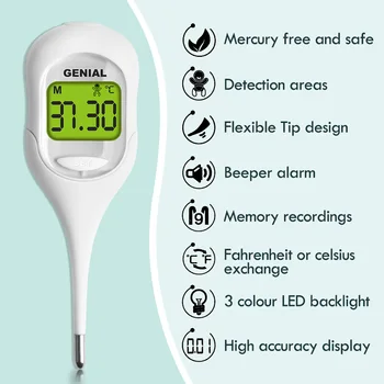 8 Sec Fast Reading Digital Oral Thermometer for Adult, Kid and Baby, Oral,Underarm Temperature Measurement for Fever 6