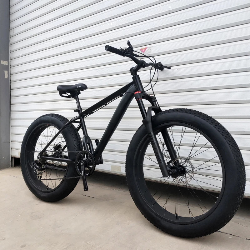 26 Zoll Schneefahrrad mit Aluminiumlegierungsrahmen, 17 Zoll Strandfahrrad mit Scheibenbremse, 26*4.0 Reifen, Fahrrad nach Maß – Detail 1
