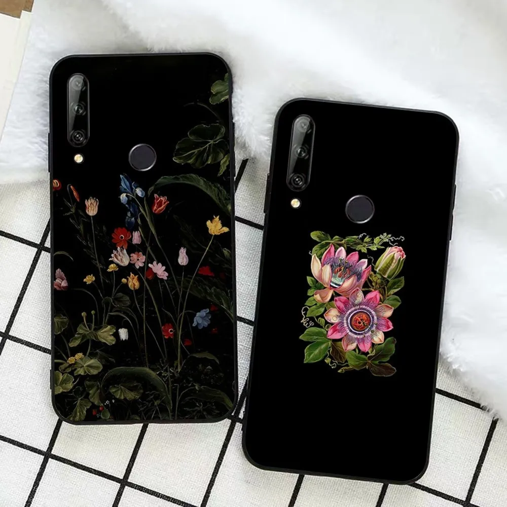 

Cartoon Leaves Flower Phone Case For Huawei Honor 10 lite 9 20 7A pro 9X pro 30 pro 50 pro 60 pro 70 pro plus