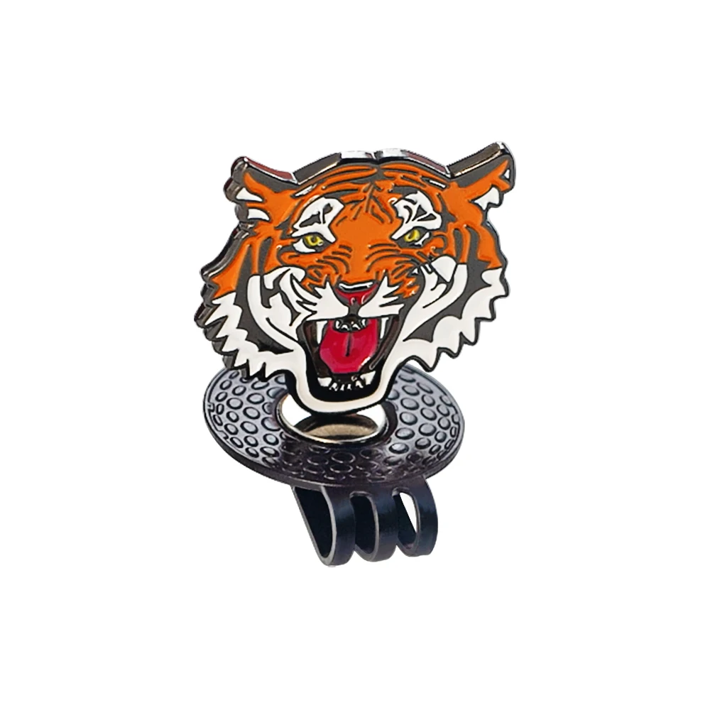 Magnetic Golf Ball Marker with Hat Clip - Birdie One Putt Eagle Tiger Design