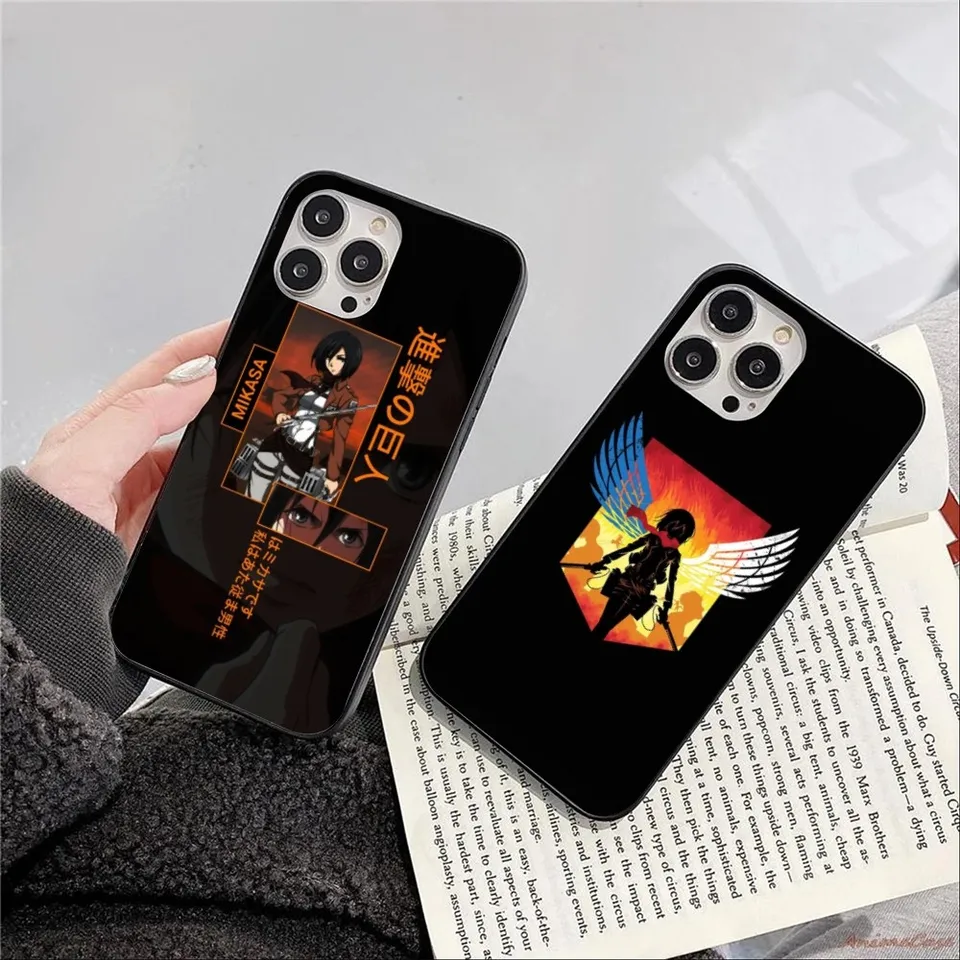 AOT Mikasa Ackerman Cell Phone Case for iPhone 15 14 13 12
