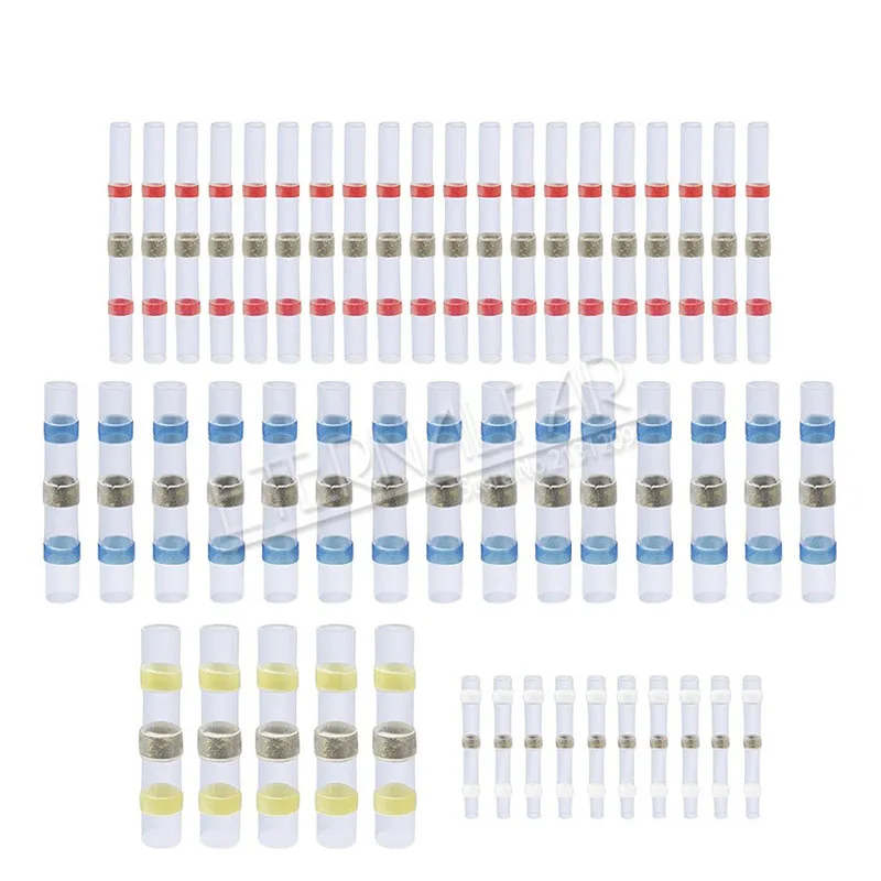 Description Picture 3 of item12AWG SST Waterproof Solder Seal Heat Shrink Butt Stress-free Wire Connectors Terminals Electrical Copper with Soldering Sleeve