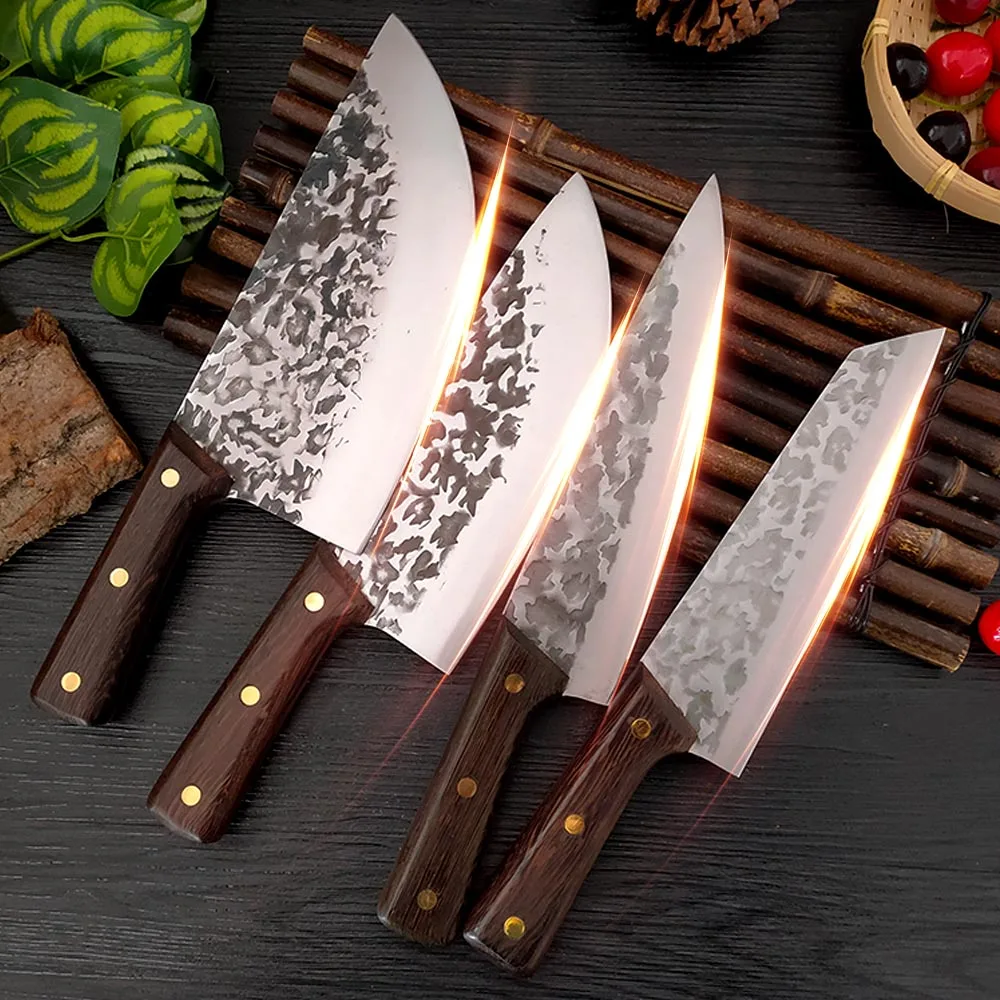 

Kitchen Butcher Knife 8 Inch Hand-forged Stainless Steel Cleaver Slicing Knife Fish Knife Sharp Kitchen Chef Cooking Knife Tools