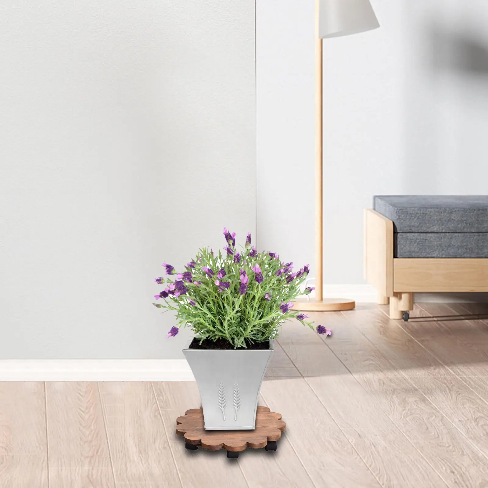 Ruedas Para Macetas Soporte Para Macetas Con Ruedas, Soporte Para Plantas  Con Ruedas Platillo De Abs Para Mover Macetas Y Plantas De Terraza  Capacidad De Carga 50 Kg Cuadrado Rwroule Pot 73773424, image size:1600x1600