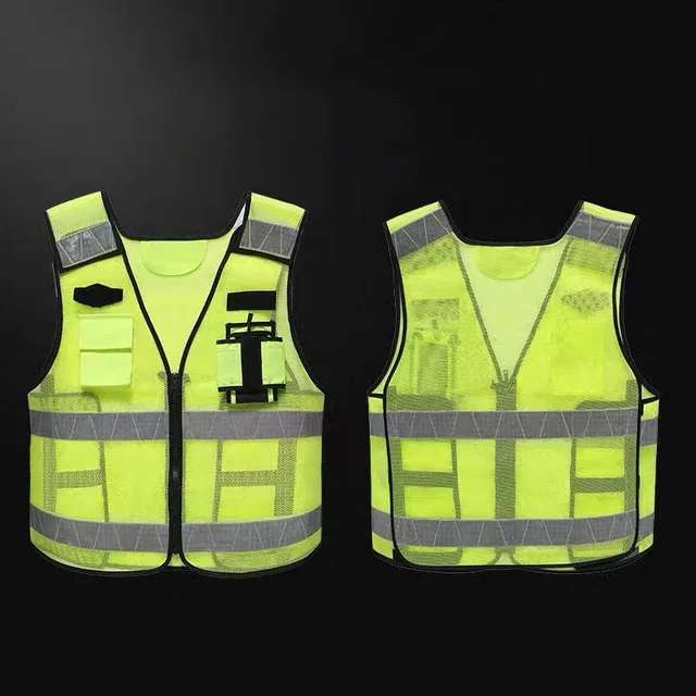 5 Gilet Sicurezza Riflettenti Verde Fluorescente - Alta Visibilità Per Lavori Stradali E Ciclismo - Foto 11