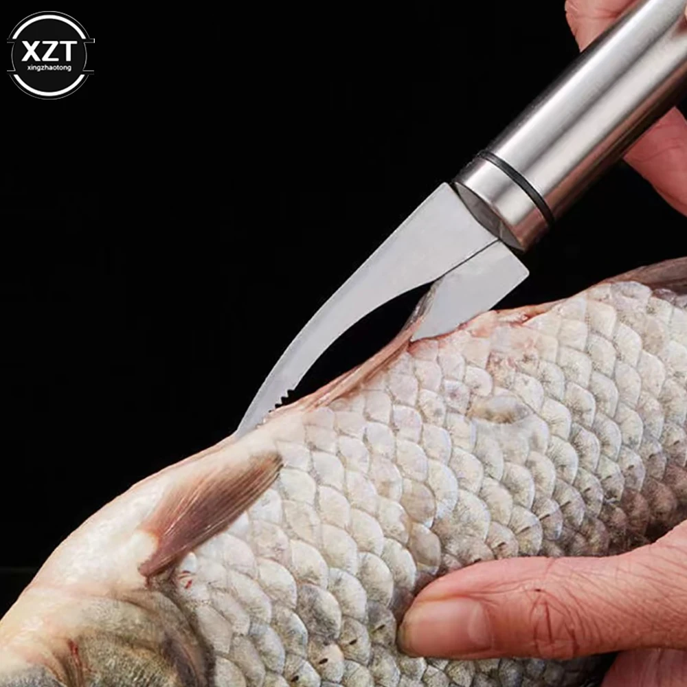 Stainless Multifunctional Fast Shrimp Peeler 6 In 1 Fish Knife Shrimp Line Cutting /Scraping /Digging Knife Kitchen Seafood Tool