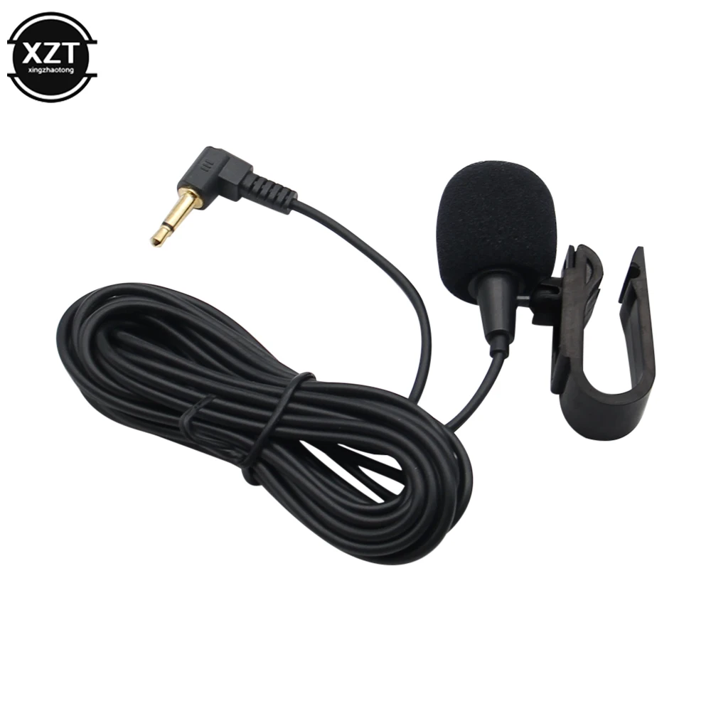 Car Audio Microphone 3.5mm Clip Jack Plug Mic Stereo Mini Wired External Microphone For Auto DVD Radio 3m Long Professionals car stereo accessories