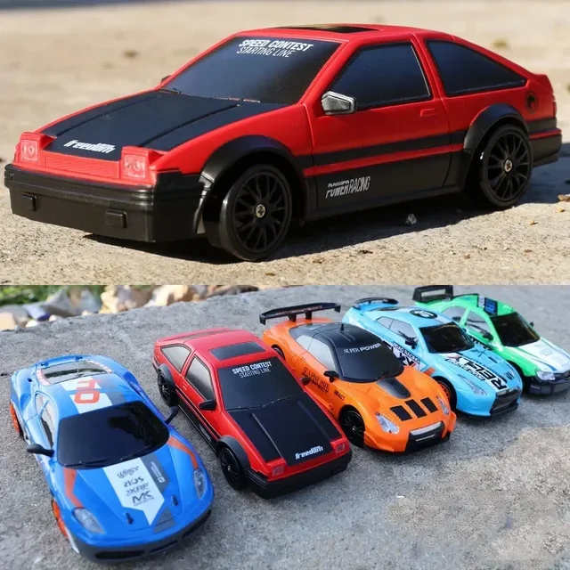 2.4G High speed Drift Rc Car 4WD Toy Remote Control AE86 Model GTR Vehicle Car RC Racing Cars Toy for Children Christmas Gifts 4