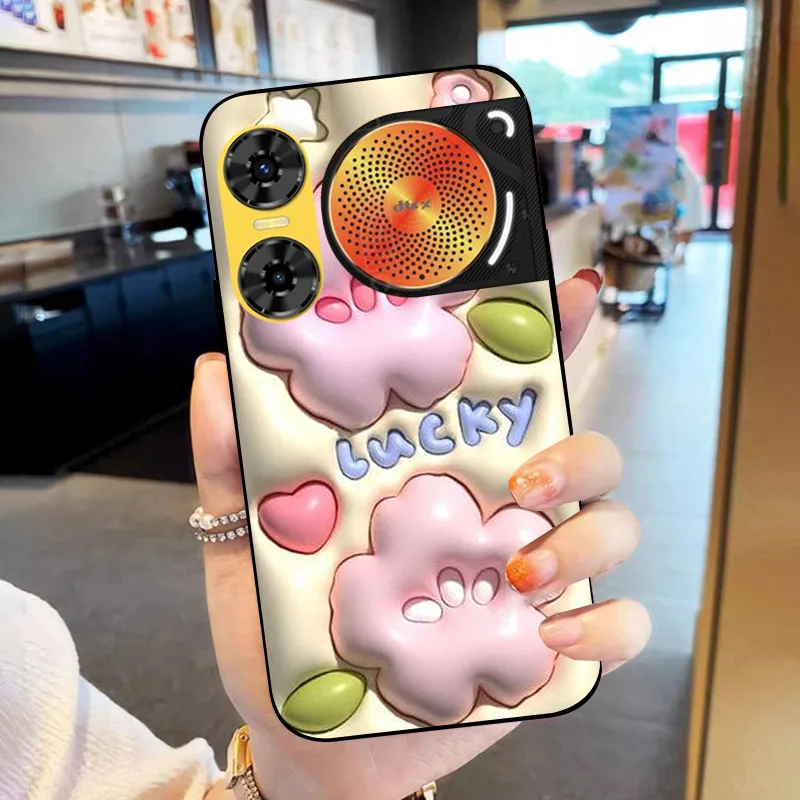 Flower Design Soft TPU Silicone Shockproof Bumper Back Cover