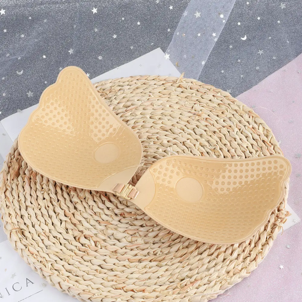 Women Seamless Self Adhesive Fly Bra Strapless Push Up Bra Wireless Stick On Sexy Lingerie Invisible Silicone Bralette Underwear 3