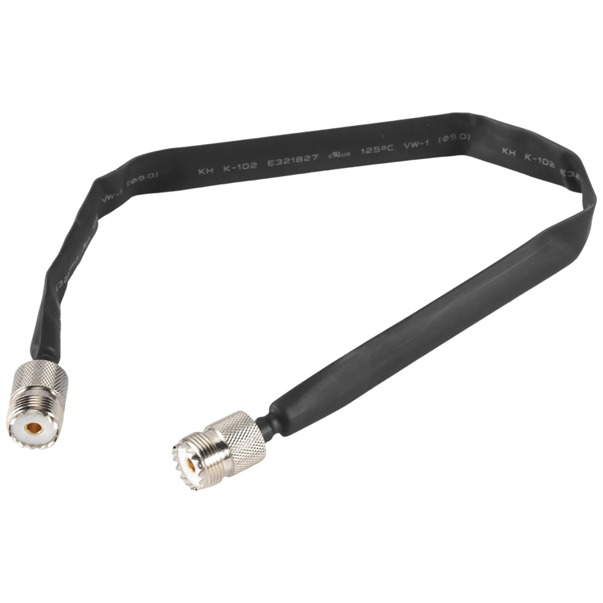 Coaxial Cable Door/Window Pass Through Flat RF Coaxial Cable SO239 UHF Female to UHF Female 50 Ohm RF Coax Pigtail Extension Cord