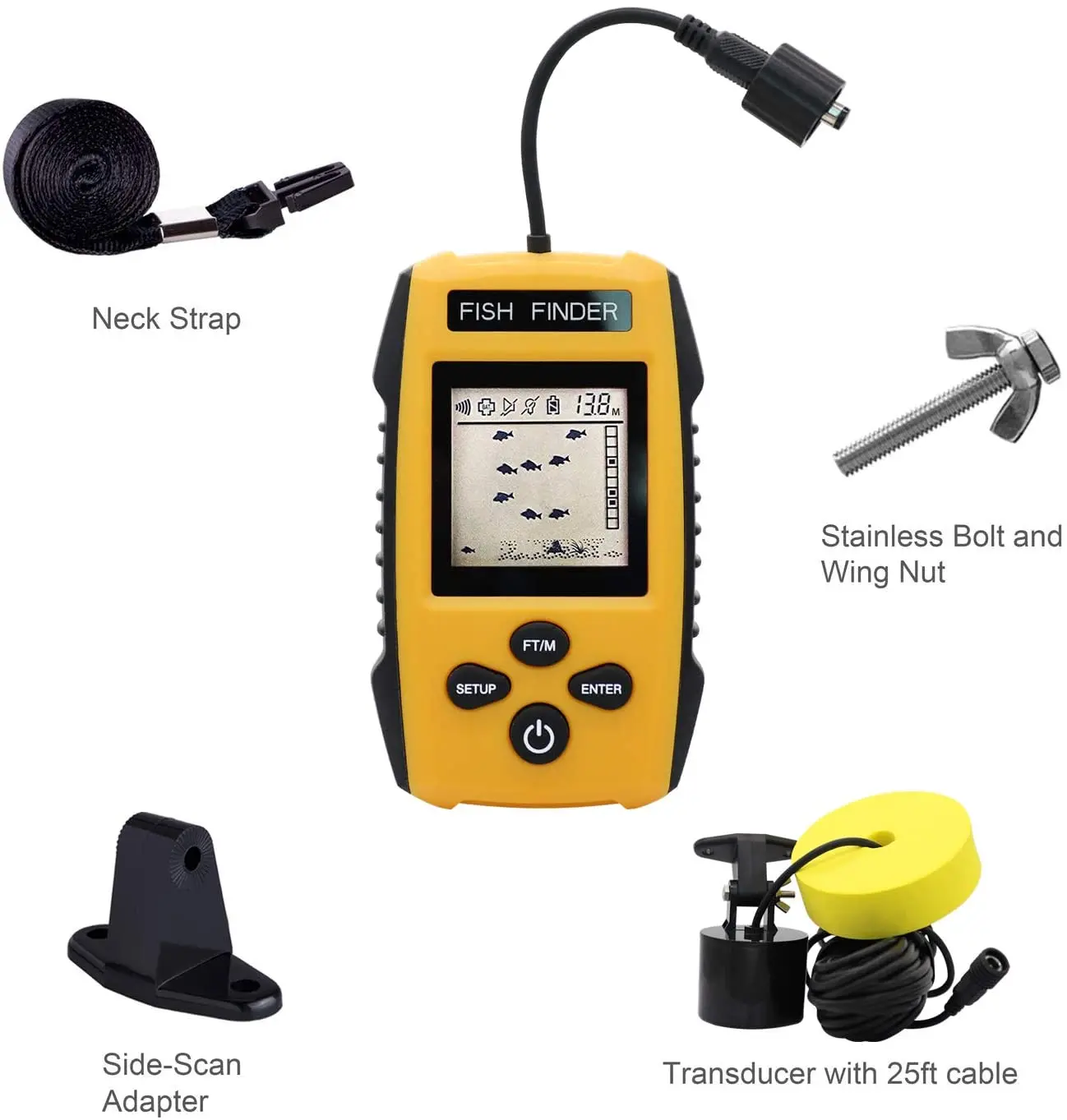 Smart Fish Finder Sonar Fishing Alert Underwater Echo Sounder Fishing Detector Portable