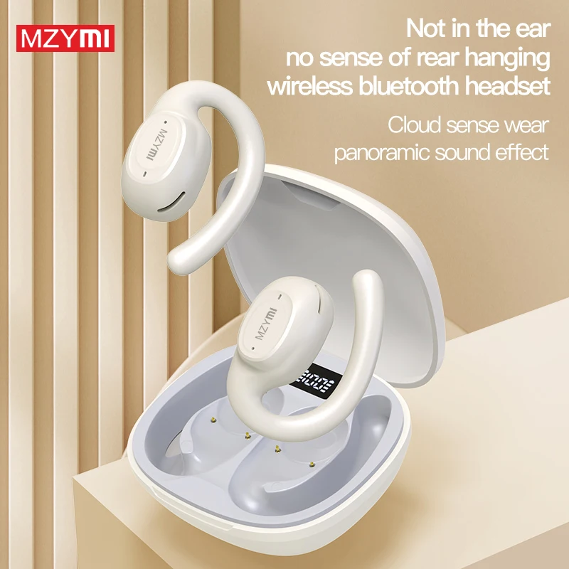 

MZYMI X3 Wireless Earphone TWS Bluetooth5.3 Ear Hook Headset Sport Waterproof Touch Control Headphone LED Display With Mic