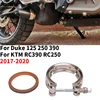 Slip On For KTM DUKE 125 390 250 RC390 2017 2018 2019 2020 Motorcycle Exhaust Escape Moto Modify Fixing ring Muffler Mid Pipe