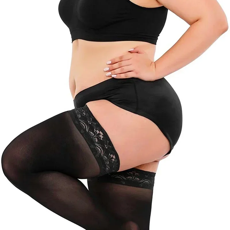 Vrouwen antislip siliconen kanten dij hoge zijden kousen, microvezel kousen, hold up kousen, pure stay up kousen,Brown,5 Pair