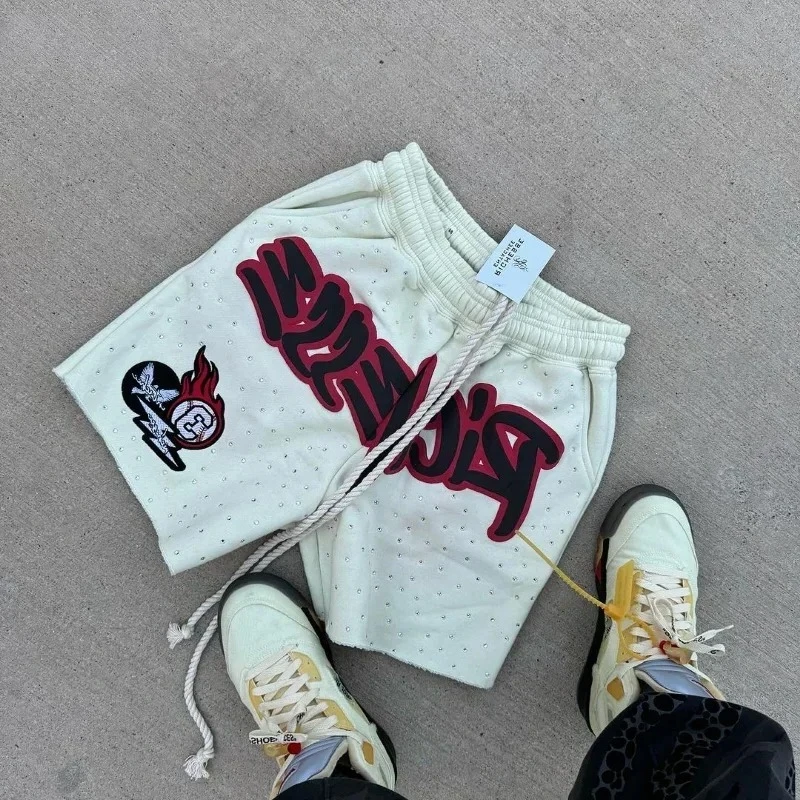 Y2K Harajuku Men's Shorts Letter-printed Sweatpants Fashion Quick-drying Shorts Street Hip Hop Breathable Loose Unisex Shorts 2