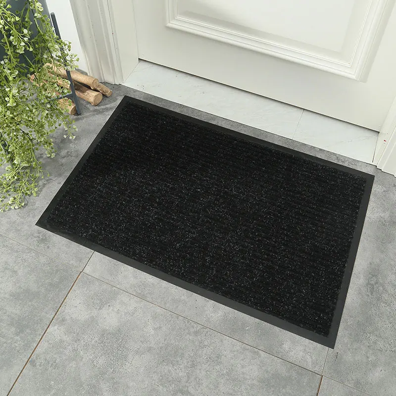 Double Stripe Entry Carpet Office Home Kitchen Bathroom Non-Slip PVC Pad Carpet floor mat non slip mat carpet mat fun doormat door mat
