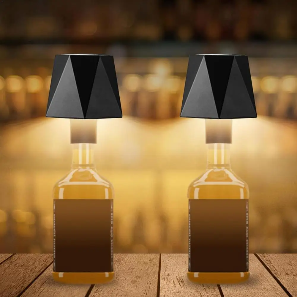 Led Bottle Lamp USB Rechargeable Desk Lamp Sleek Bottle Lamp Led Light Touch Control For Champagne Magnums Vodka Gin Bottle