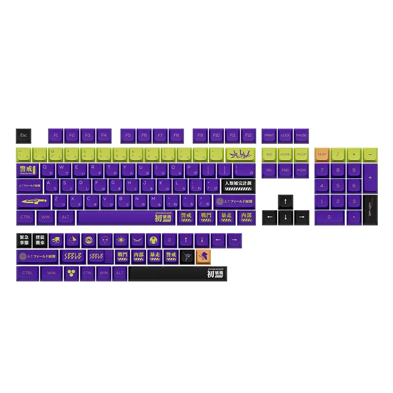 

EVA-01 104+30 XDA-like Profile Keycap Set Cherry MX PBT Dye-subbed for Mechanical Gaming Keyboard