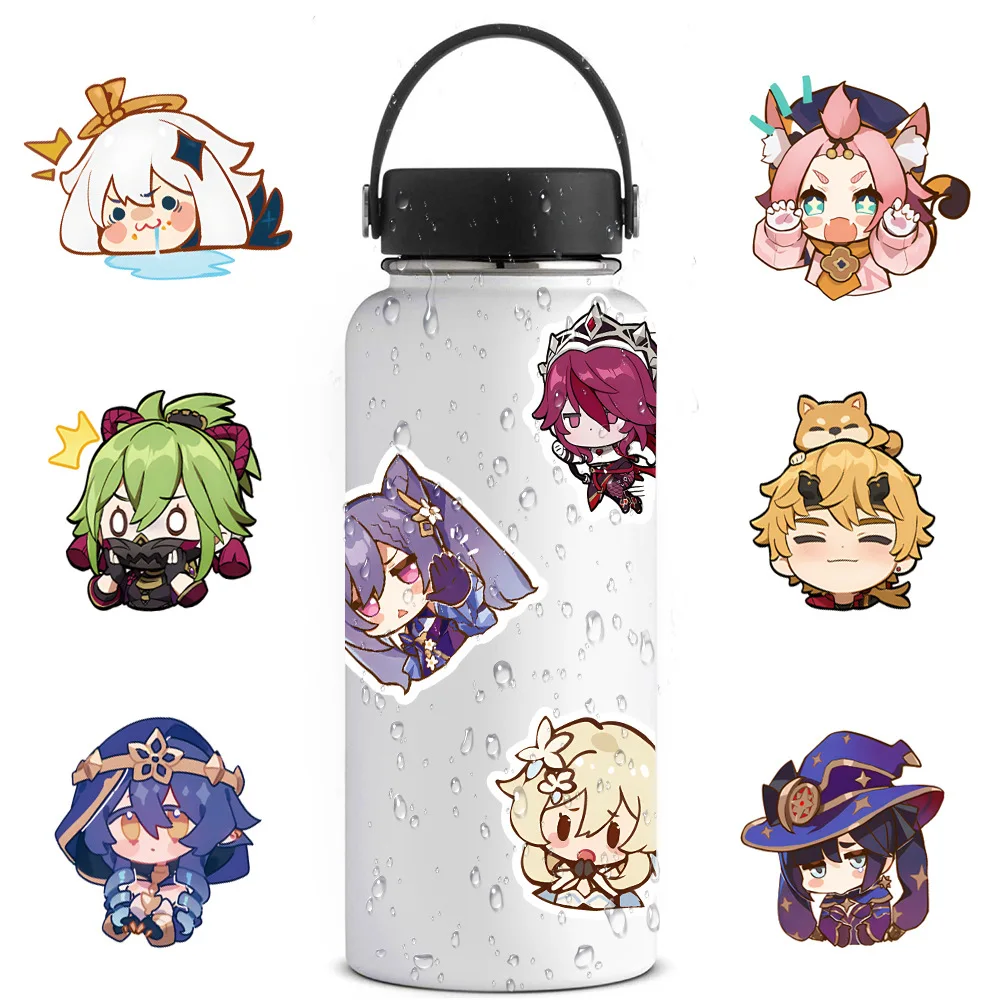 50pcs Cute Genshin Impact Cartoon Decal Stickers