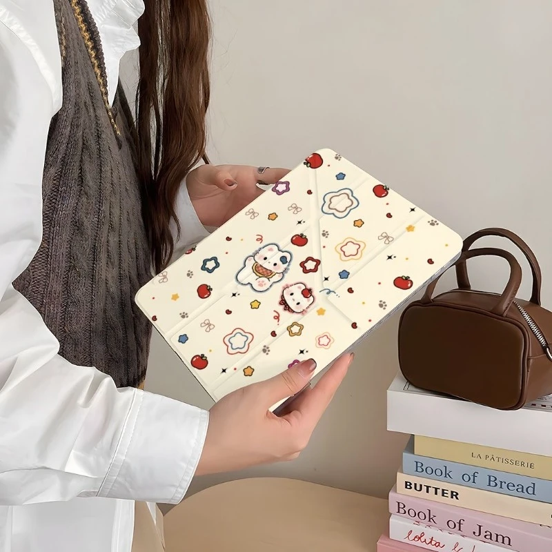 Rabbit Apple 3+Y Fold Acrylic Tablet Case - Enhanced Design with Durable Protection