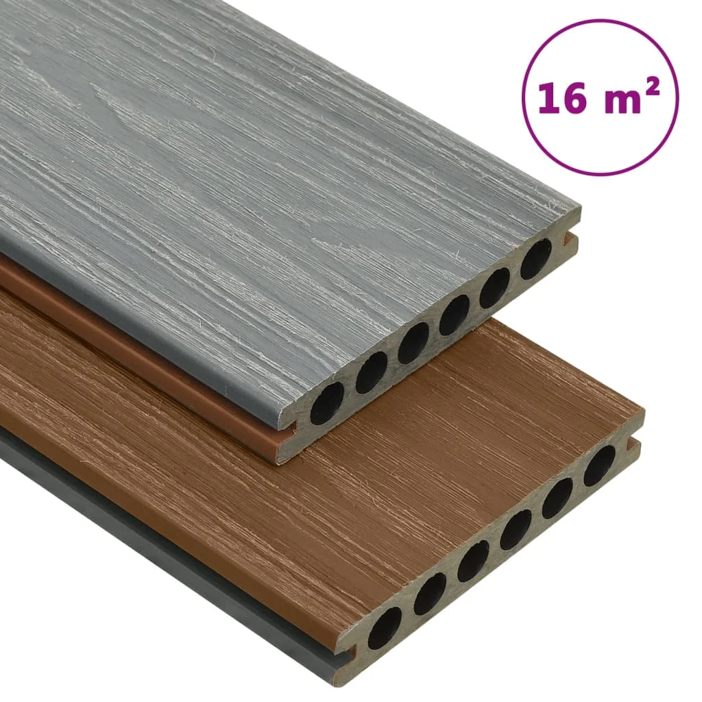Pannelli E Accessori Per Terrazze Wpc Marrone/Grigio 16 M