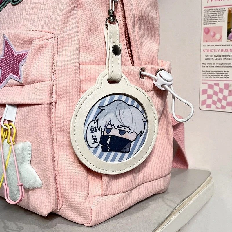 Round Badge Display Sleeve Anime Badge Protector Case Ita Bag Accessories Pin Storage Case