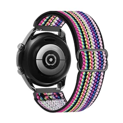 Versatile Nylon Elastic Strap Replacement Wristband for 18mm (Colorful bar)