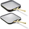Caraway Griddle Pan & Grill Pan Duo - Non-Stick Ceramic Coated - Non Toxic, PTFE & PFOA Free - Oven Safe & Compatible 1