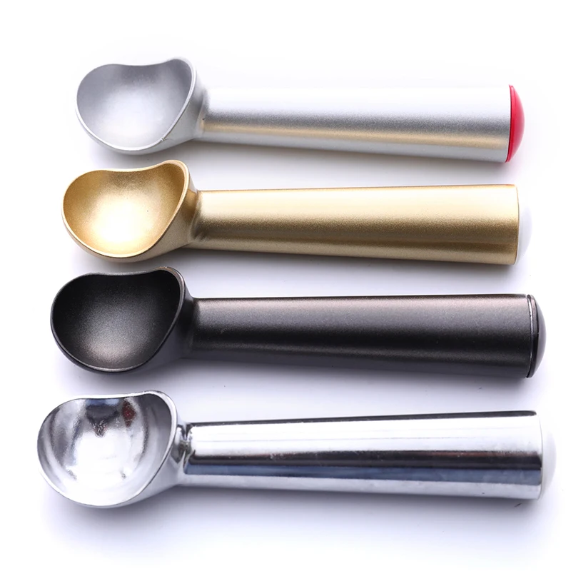 Description Picture 3 of itemStainless Silicone Ice Cream Spoon Portable Aluminum Alloy Anti-feeze Ice Maker Frozen Scoop Spoon For Home Kitchen Accessories