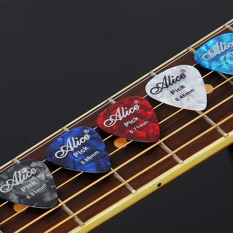 6pcs 어쿠스틱 추천 Plectrum 셀룰로이드 일렉트릭 스무스 기타 픽업 액세서리 0.46mm 0.71mm 0.81mm 0.96mm 1.2mm 1.5mm