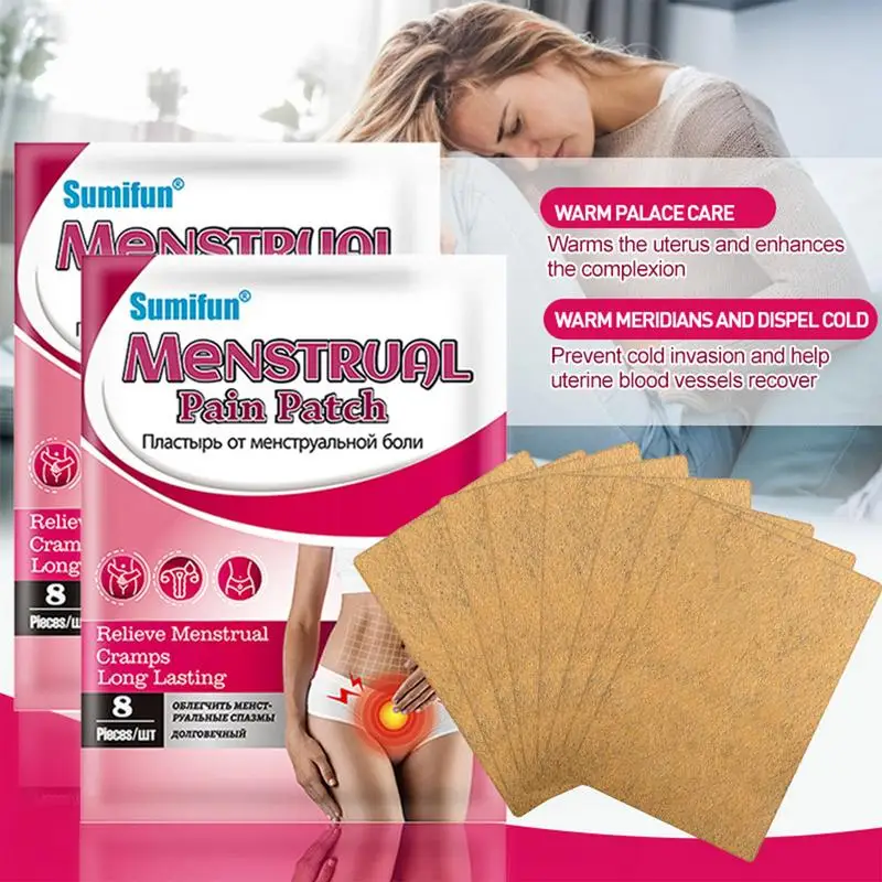 8pcs Menstrual Warming Patch Relieve Menstrual Cramp Abdominal Heating Herbal Patch Heated pads