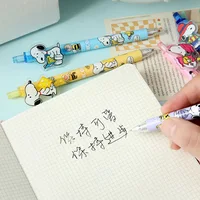 48 шт. Kawaii Snoopy Paster гелевая ручка мультфильм 0,5 черный пресс ручка для подписи студенческие канцелярские товары оптом — изображение 4