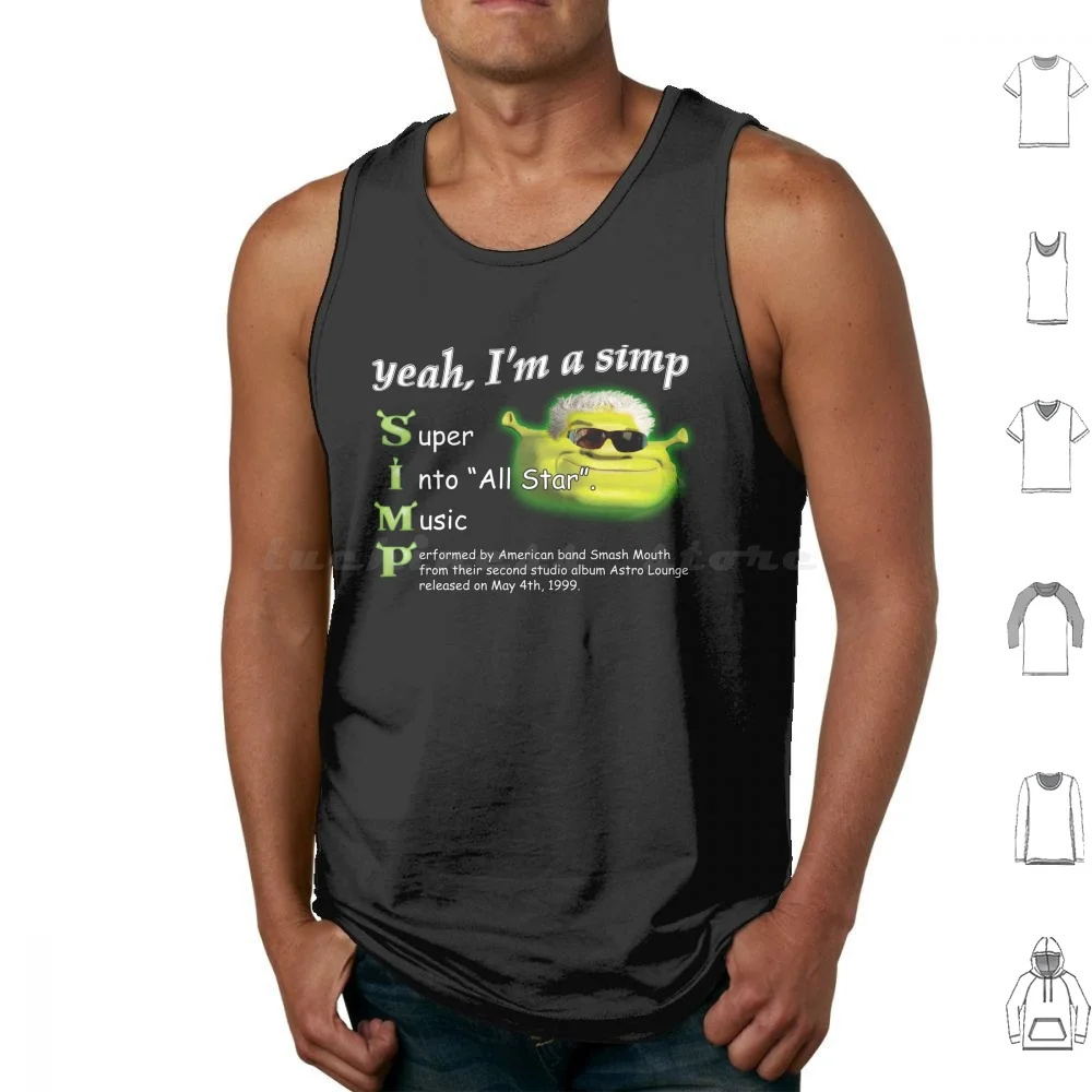 Yeah Im A Simp Shak Smash Mouth Meme Canotte Gilet Senza Maniche Shork Meme Smash Mouth Swamp Fiona
